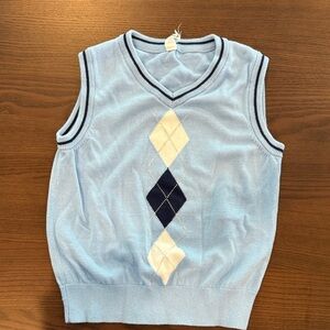 Blue Argyle Sweater Vest